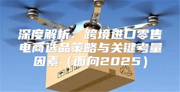 深度解析：跨境进口零售电商选品策略与关键考量因素面向2025