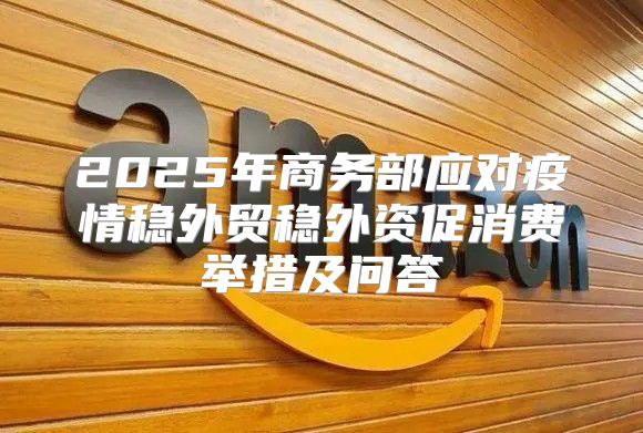 2025年商务部应对疫情稳外贸稳外资促消费举措及问答