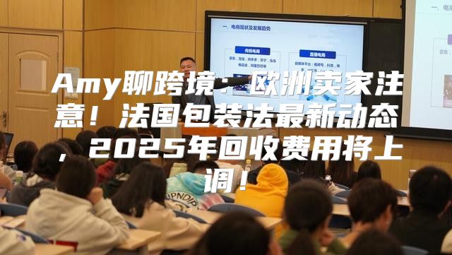 Amy聊跨境：欧洲卖家注意！法国包装法最新动态，2025年回收费用将上调！