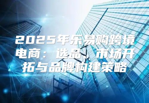 2025年乐易购跨境电商：选品、市场开拓与品牌构建策略