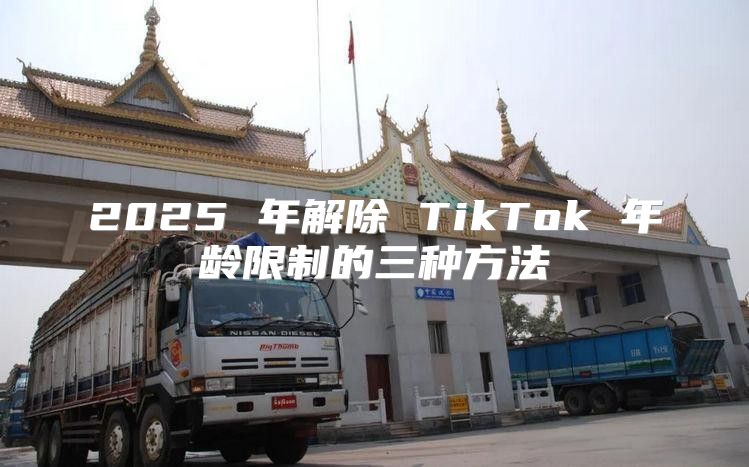 2025 年解除 TikTok 年龄限制的三种方法