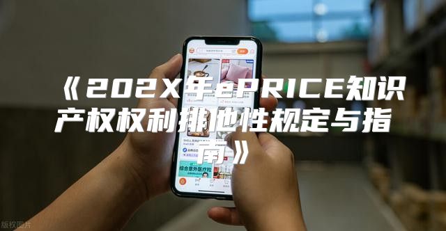 202X年ePRICE知识产权权利排他性规定与指南