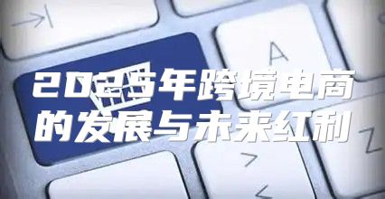 2025年跨境电商的发展与未来红利