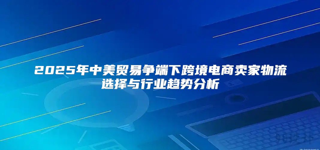 2025年中美贸易争端下跨境电商卖家物流选择与行业趋势分析