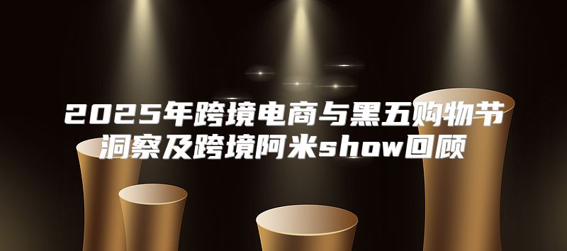 2025年跨境电商与黑五购物节洞察及跨境阿米show回顾