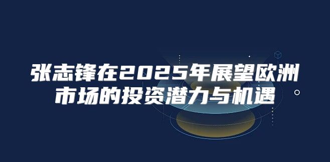 张志锋在2025年展望欧洲市场的投资潜力与机遇