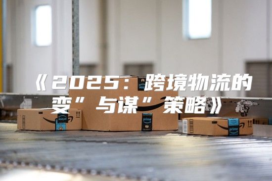 2025跨境物流的变”与谋”策略