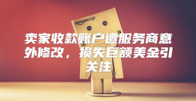 卖家收款账户遭服务商意外修改，损失巨额美金引关注