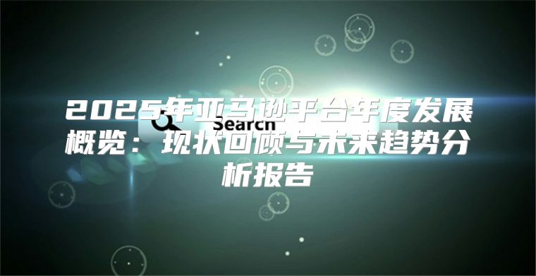 2025年亚马逊平台年度发展概览：现状回顾与未来趋势分析报告