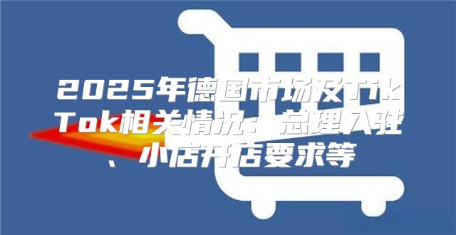 2025年德国市场及TikTok相关情况：总理入驻、小店开店要求等