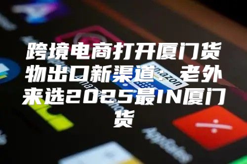 跨境电商打开厦门货物出口新渠道：老外来选2025最IN厦门货