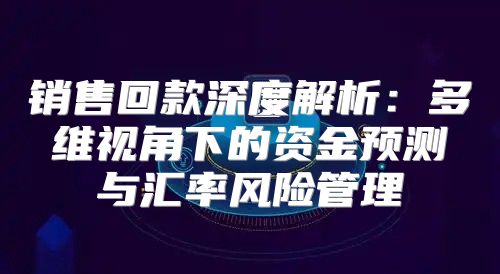 销售回款深度解析：多维视角下的资金预测与汇率风险管理
