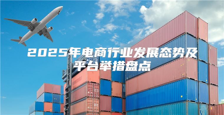 2025年电商行业发展态势及平台举措盘点