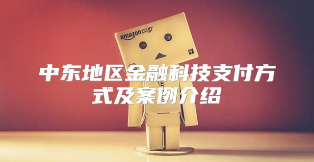 中东地区金融科技支付方式及案例介绍