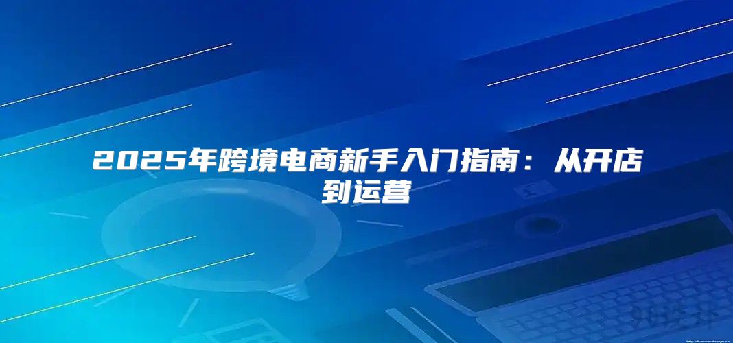 2025年跨境电商新手入门指南：从开店到运营