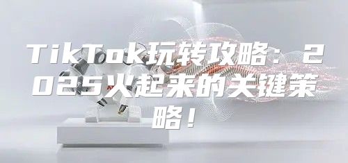 TikTok玩转攻略：2025火起来的关键策略！
