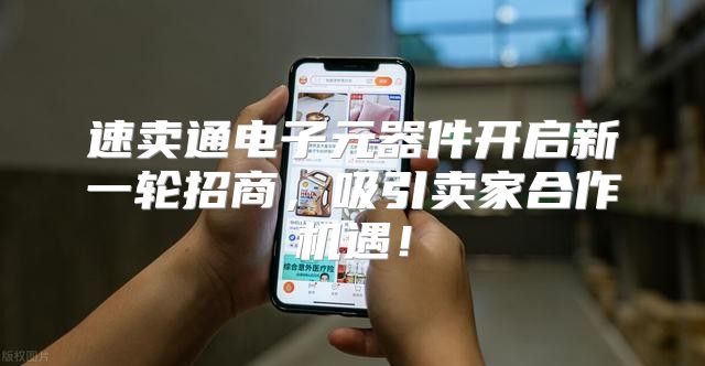 速卖通电子元器件开启新一轮招商，吸引卖家合作机遇！