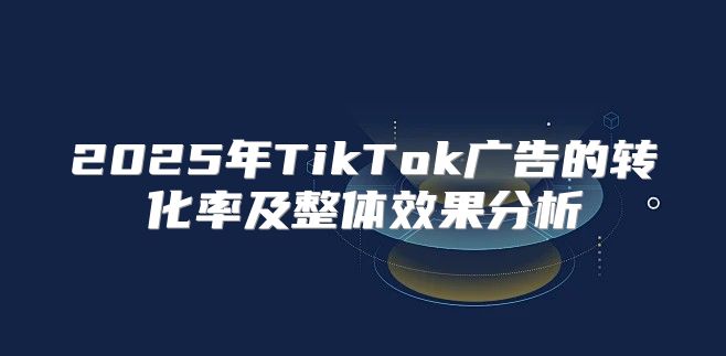 2025年TikTok广告的转化率及整体效果分析