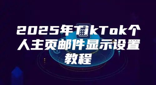 2025年TikTok个人主页邮件显示设置教程