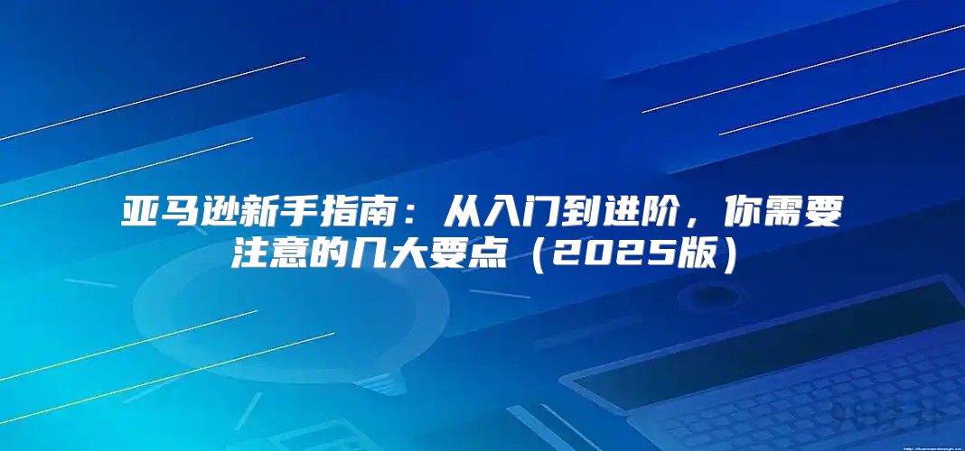 亚马逊新手指南：从入门到进阶，你需要注意的几大要点2025版