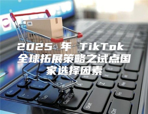 2025 年 TikTok 全球拓展策略之试点国家选择因素