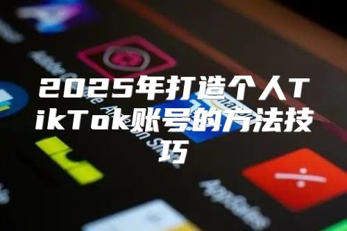 2025年打造个人TikTok账号的方法技巧