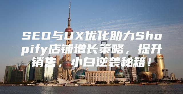 SEO与UX优化助力Shopify店铺增长策略，提升销售，小白逆袭秘籍！