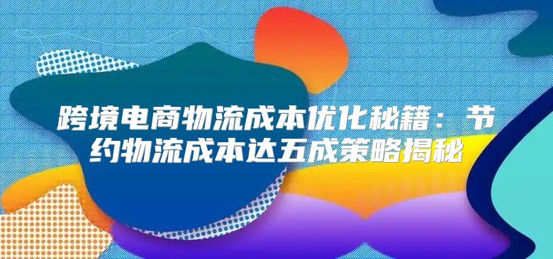 跨境电商物流成本优化秘籍：节约物流成本达五成策略揭秘