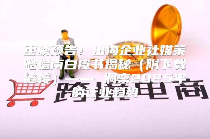 重磅预告！出海企业社媒策略指南白皮书揭秘附下载链接—— 洞察2025年的行业趋势