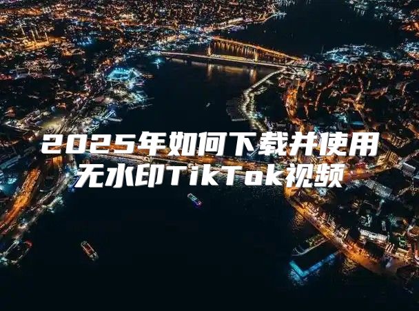 2025年如何下载并使用无水印TikTok视频