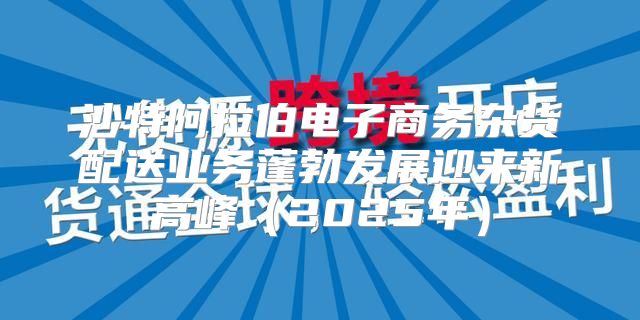 沙特阿拉伯电子商务杂货配送业务蓬勃发展迎来新高峰2025年