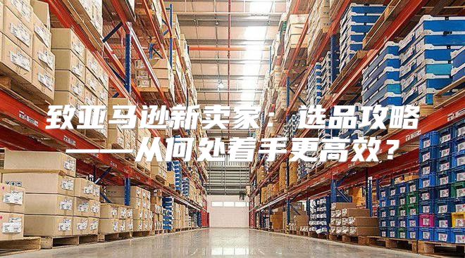 致亚马逊新卖家：选品攻略——从何处着手更高效？