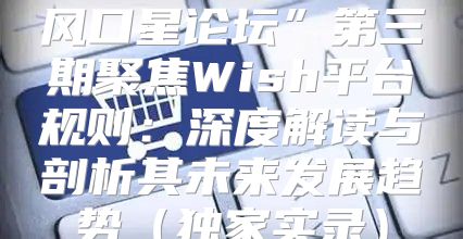 风口星论坛”第三期聚焦Wish平台规则：深度解读与剖析其未来发展趋势独家实录