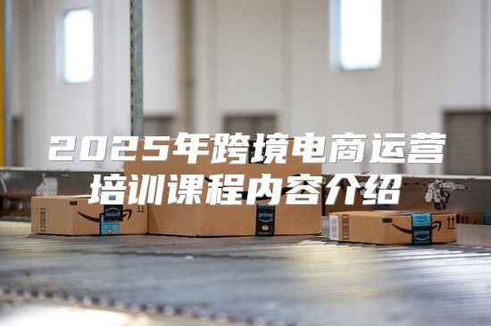 2025年跨境电商运营培训课程内容介绍