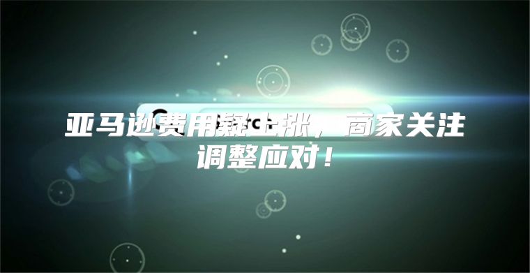 亚马逊费用疑上涨，商家关注调整应对！