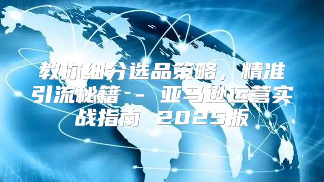 教你细分选品策略，精准引流秘籍 - 亚马逊运营实战指南 2025版