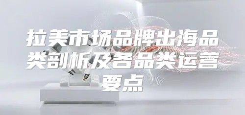 拉美市场品牌出海品类剖析及各品类运营要点