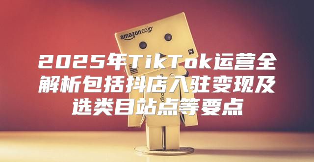 2025年TikTok运营全解析包括抖店入驻变现及选类目站点等要点