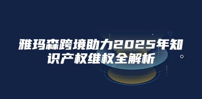雅玛森跨境助力2025年知识产权维权全解析