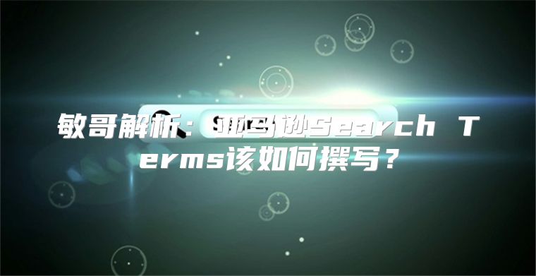 敏哥解析：亚马逊Search Terms该如何撰写？