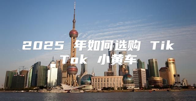 2025 年如何选购 TikTok 小黄车