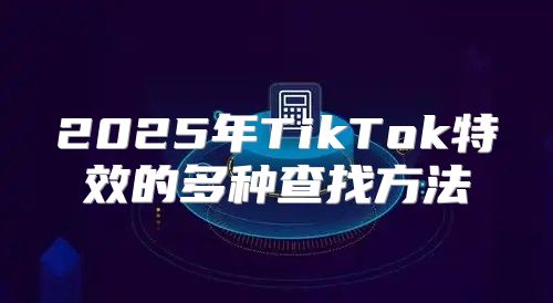 2025年TikTok特效的多种查找方法
