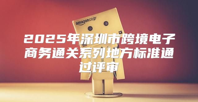 2025年深圳市跨境电子商务通关系列地方标准通过评审