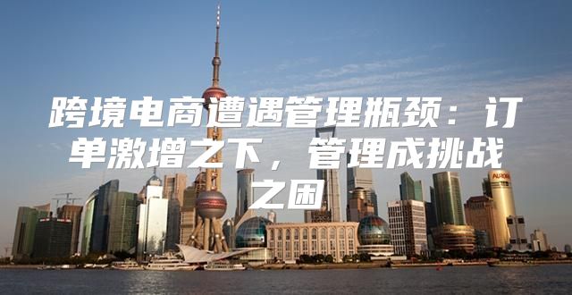 跨境电商遭遇管理瓶颈：订单激增之下，管理成挑战之困