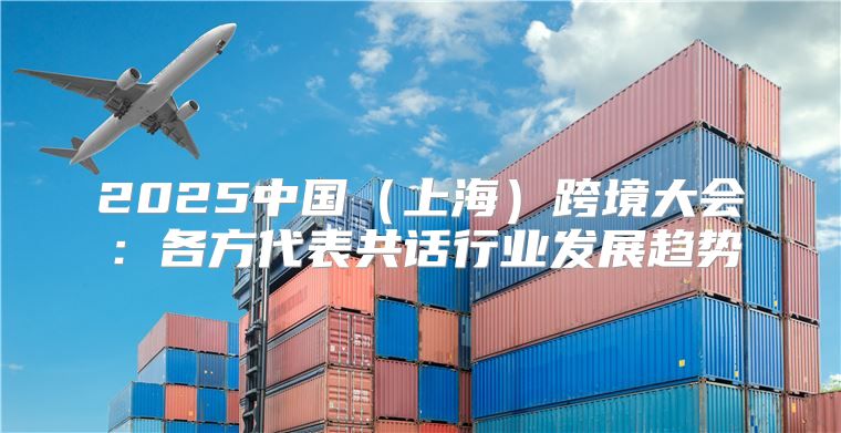 2025中国上海跨境大会：各方代表共话行业发展趋势