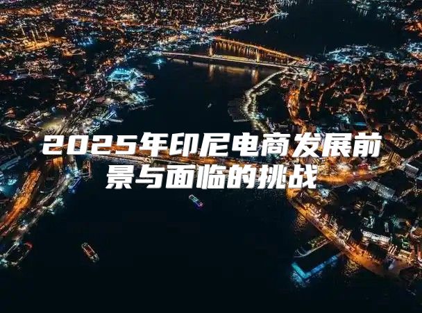 2025年印尼电商发展前景与面临的挑战