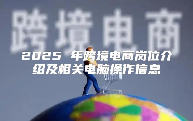 2025 年跨境电商岗位介绍及相关电脑操作信息