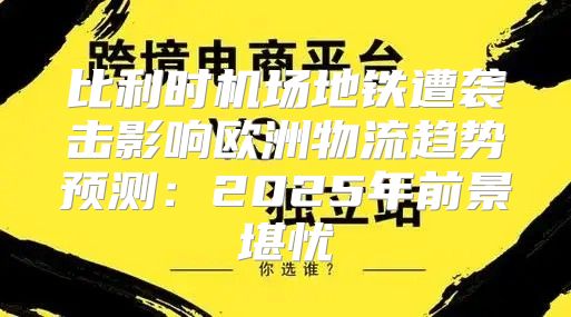 比利时机场地铁遭袭击影响欧洲物流趋势预测：2025年前景堪忧