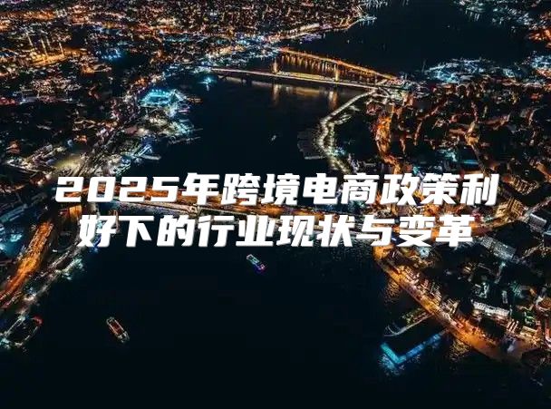 2025年跨境电商政策利好下的行业现状与变革