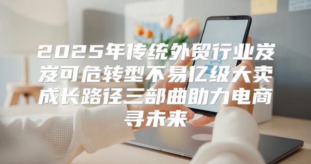 2025年传统外贸行业岌岌可危转型不易亿级大卖成长路径三部曲助力电商寻未来